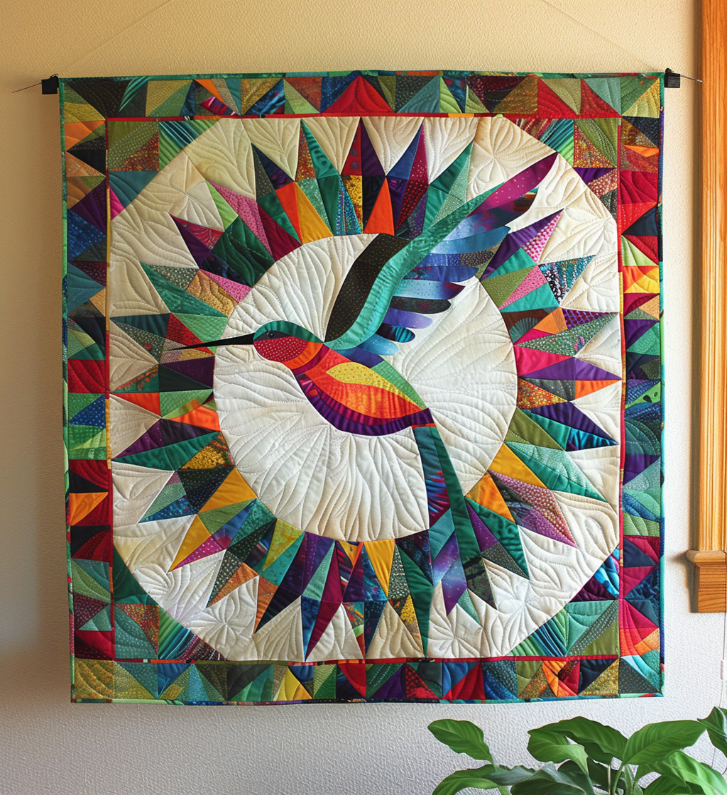 Ethereal Hummingbird Quilted Blanket Gifts For Hummingbird Lovers