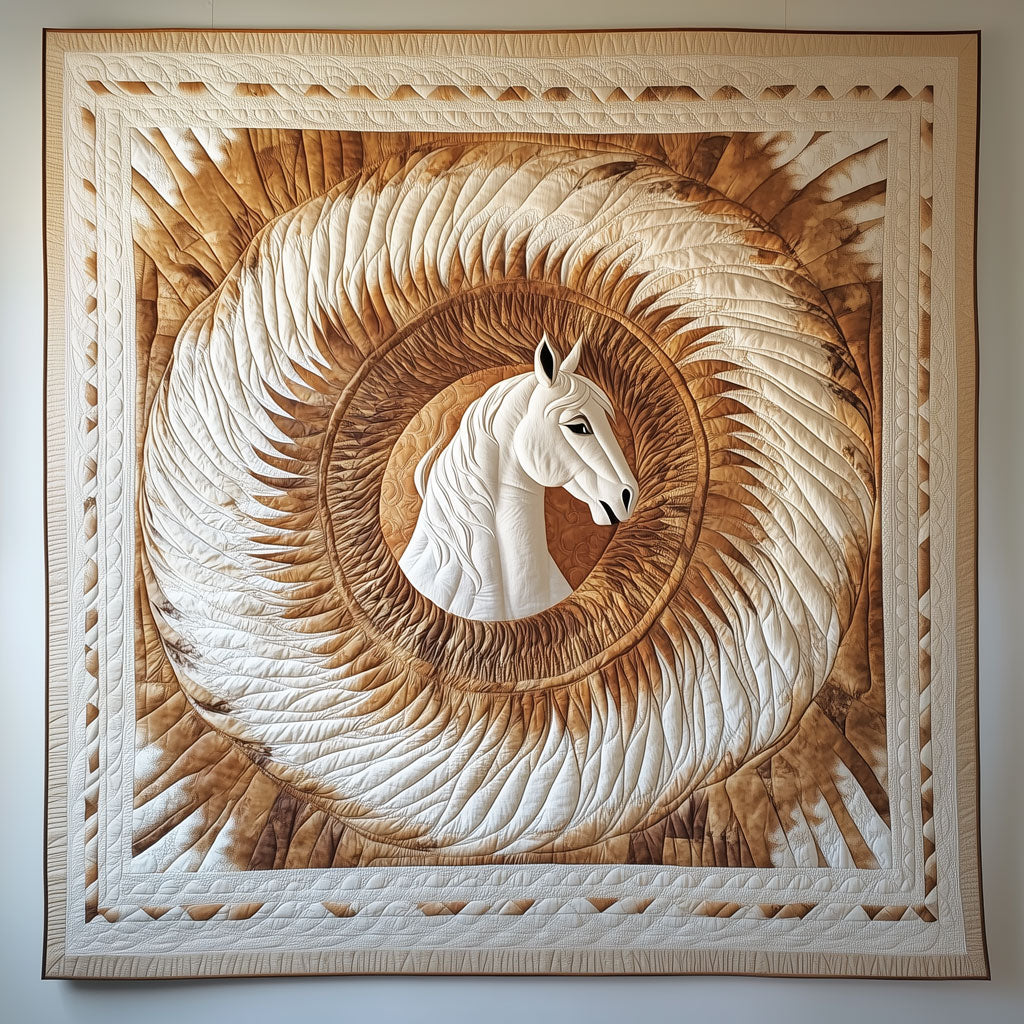 Ethereal Mane Horse Quilt Blanket Throws For Couch Gifts For People Who Like Horses