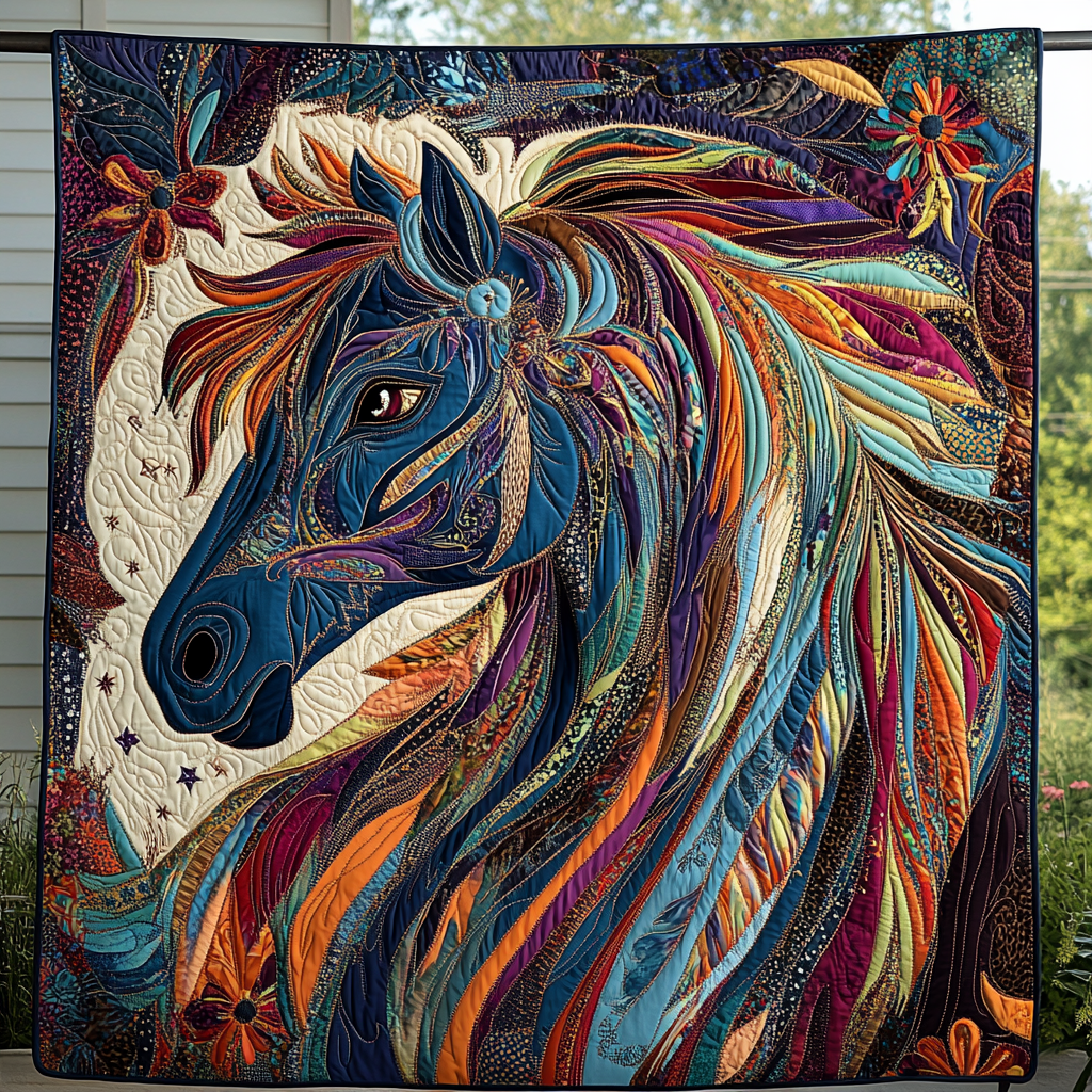 Ethereal Steed Quilted Blanket Equine Gifts For Horse Lovers