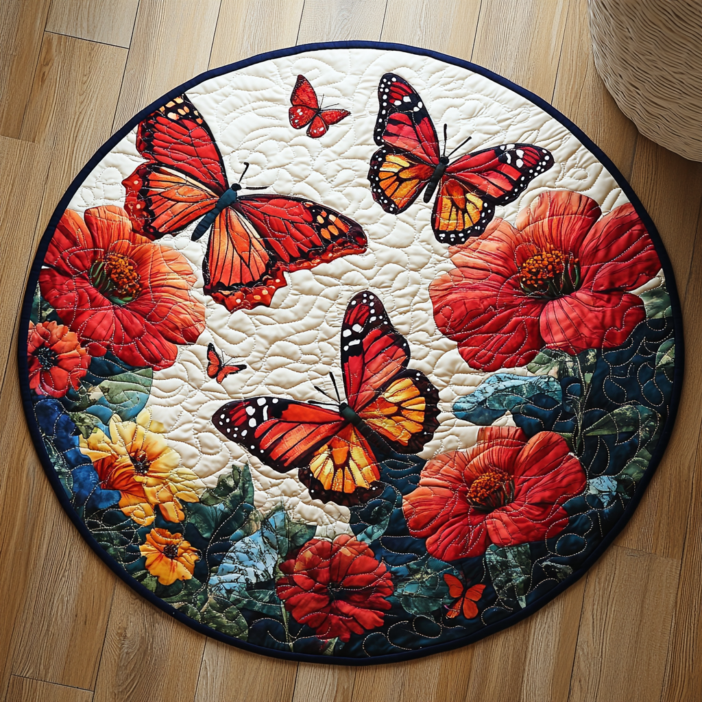 Ethereal Wings Quilted Round Mat Entryway Design Ideas Father'S Day Farmer