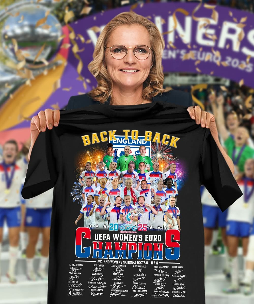 Euro 2025 Champions England Women's Team Shirt Gifts For Fans