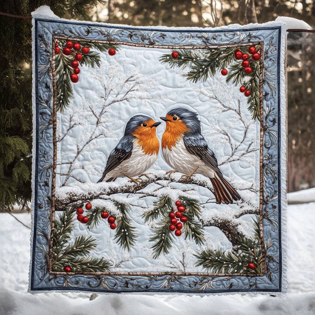 European Robin Love Quilt Soft Quilt Blanket to Add Style and Warmth