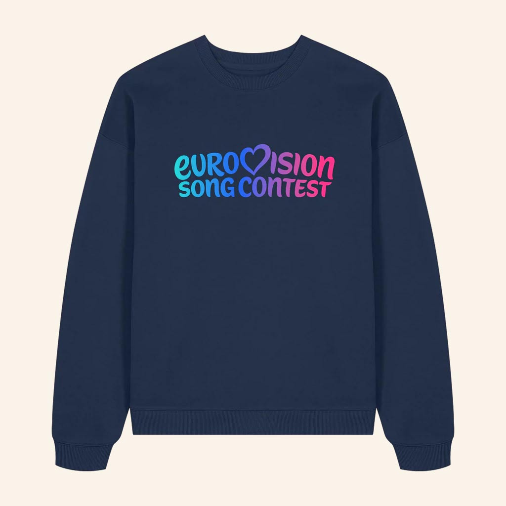 Eurovision Merch Gradient Logo Sweatshirt Gifts For Sister In Law