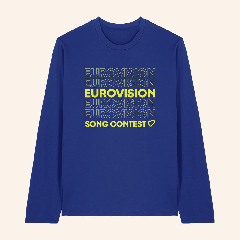 Eurovision Merch Repeat Logo Long Sleeve T-Shirt Gift Ideas For Him