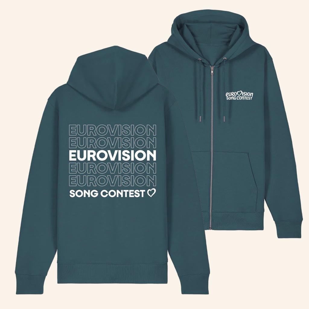 Eurovision Merch Repeat Logo Zip Hoodie Gift Ideas For Boyfriend