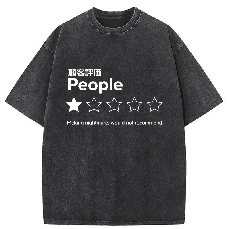 Evaluation People Washed T-Shirt Cool Urban Street Style Shirt Gifts For Besties