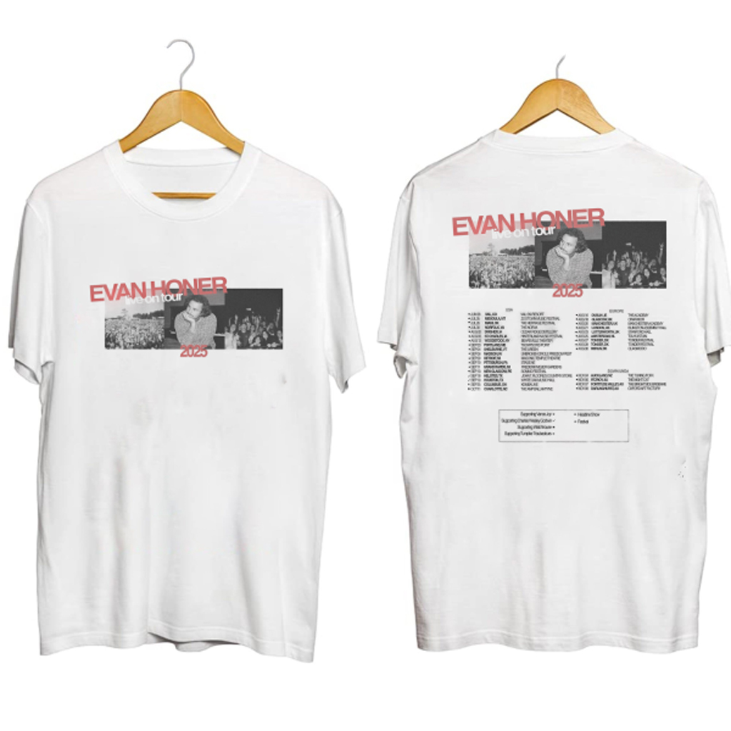 Evan Honer Live On Tour Shirt Evan Honer Merch Cool Gifts For Music Lovers