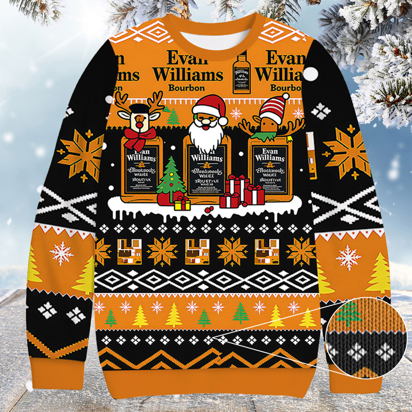 Evan Williams Bourbon Christmas Ugly Sweater Christmas Gifts For Son In Laws