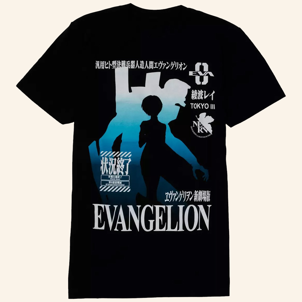 Evangelion Merch Neon Genesis Evangelion Silhouettes T-Shirt Best Gifts For Anime Lovers