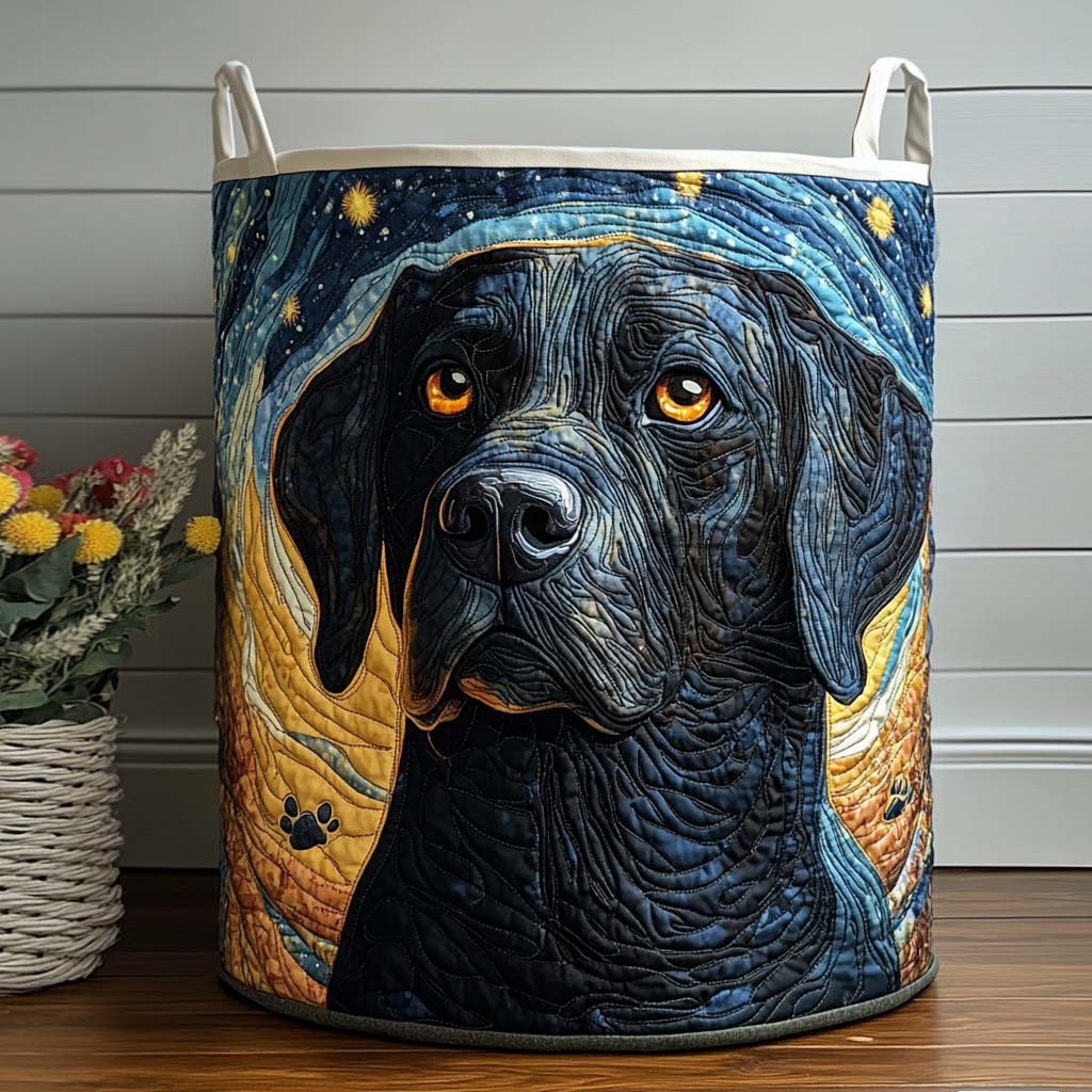 Evening Sky Quilted Laundry Basket Useful Quilted Basket Gift That Blends Style and Function