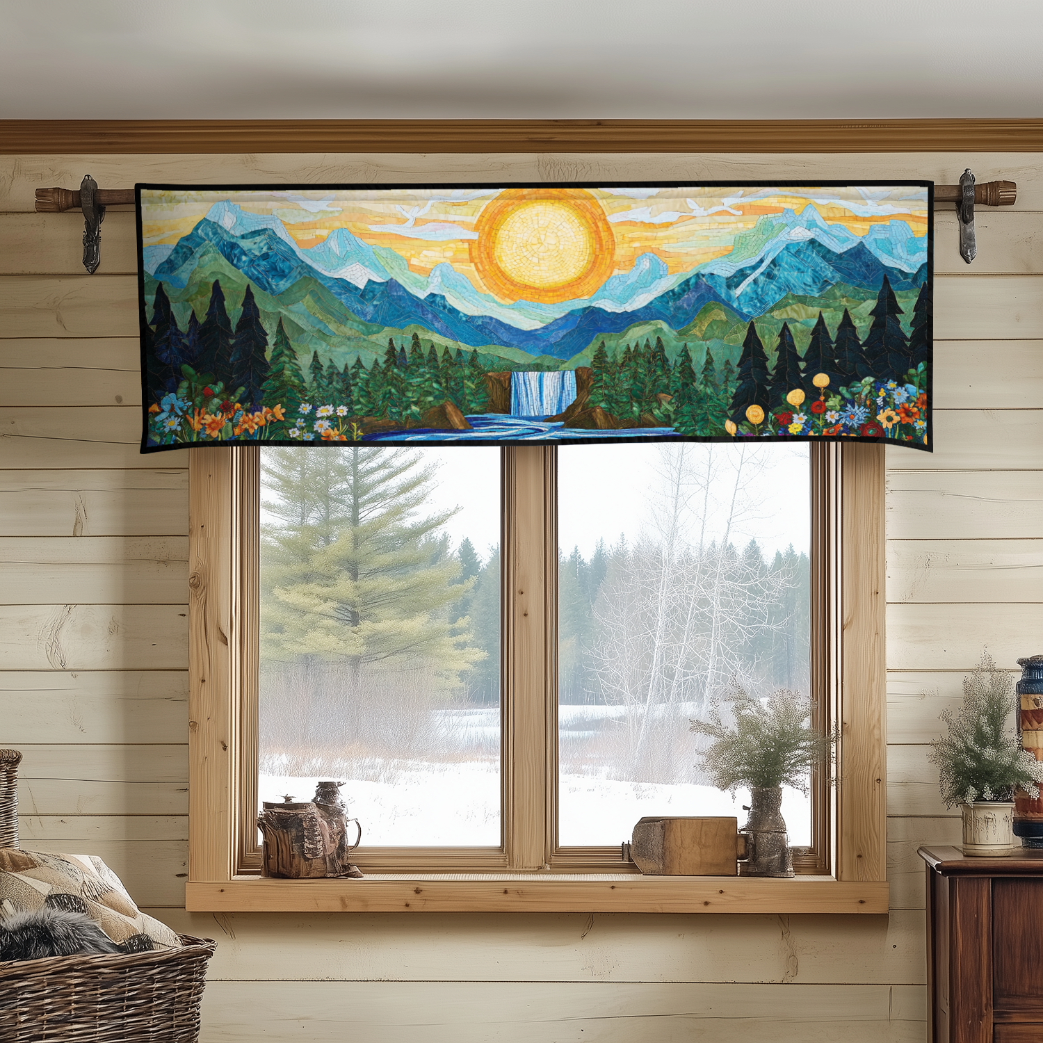 Everflowing Beauty Quilted Valance Outdoor Decor Gifts For The Family Christmas