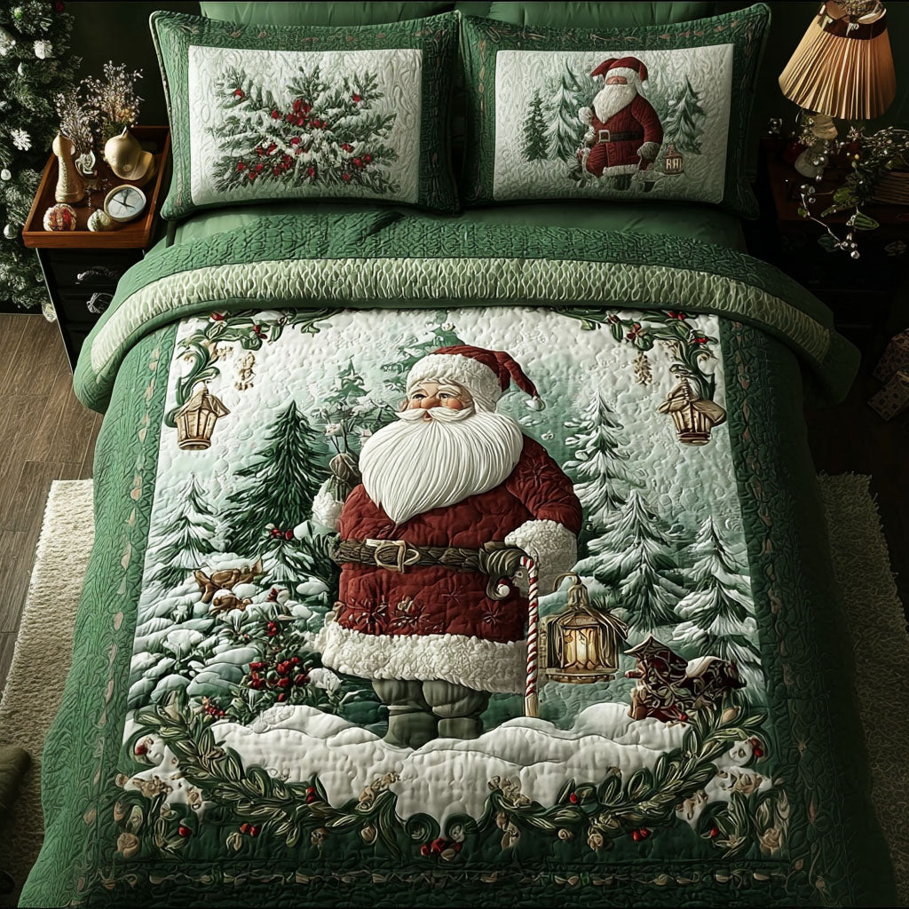 Evergreen Blessing Quilted Bedding Set Classic Bedding Set That Enhances Your Sleep Space