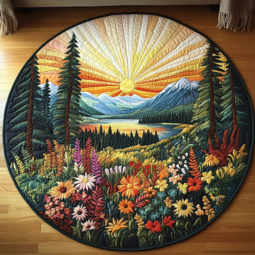 Evergreen Dreams Quilted Round Mat Front Entryway Ideas Fall Autumn Gifts For Her