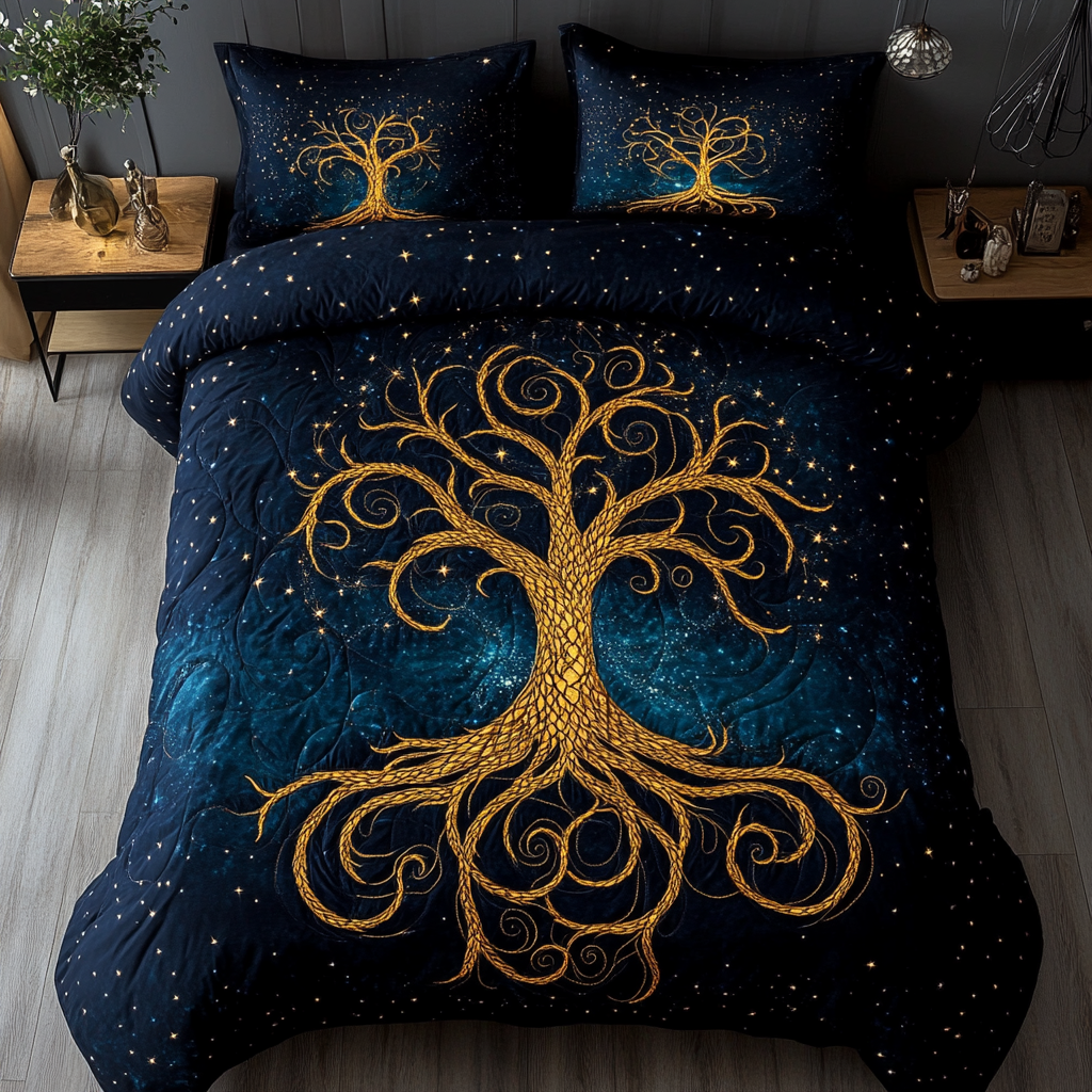 Evergreen Essence Quilted Bedding Set Comfy Bedding Set That Adds Style and Warmth