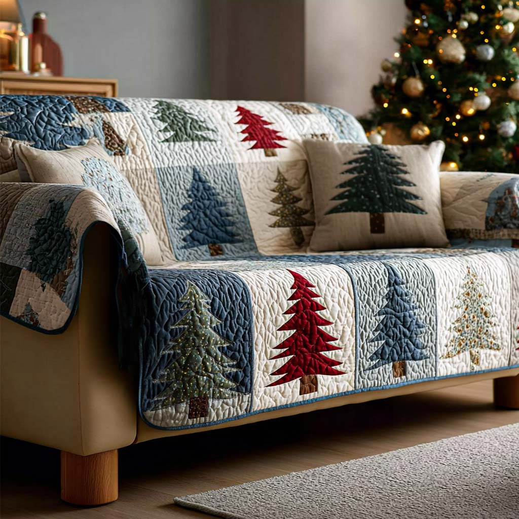 Evergreen Magic Quilted Sofa Cover Sofa Cushion Covers Best Christmas Gifts 2025