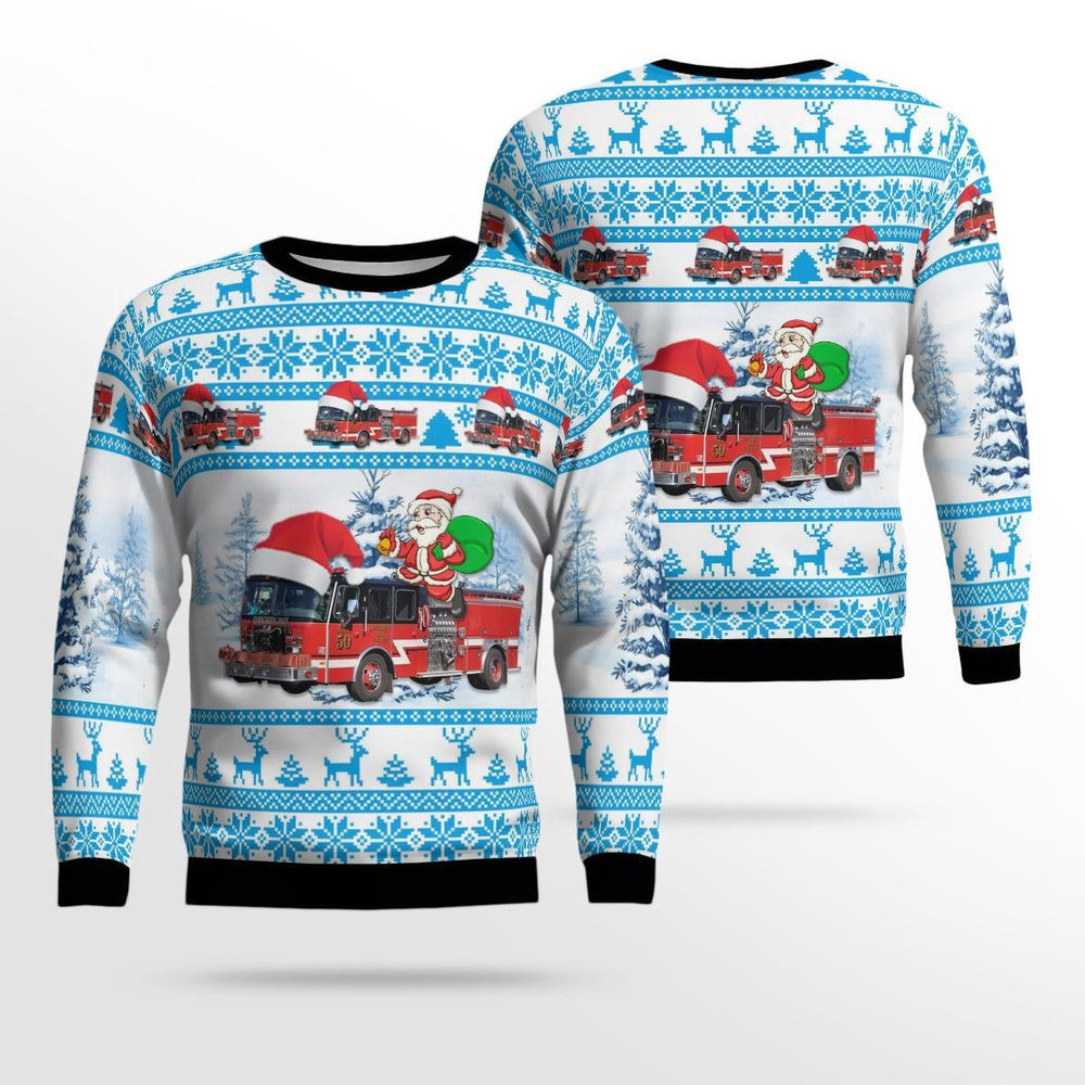 Evergreen Park Cook County Illinois Evergreen Park Fire Department Christmas Ugly Sweater Xmas Unisex Sweater Christmas Gifts For Men Women