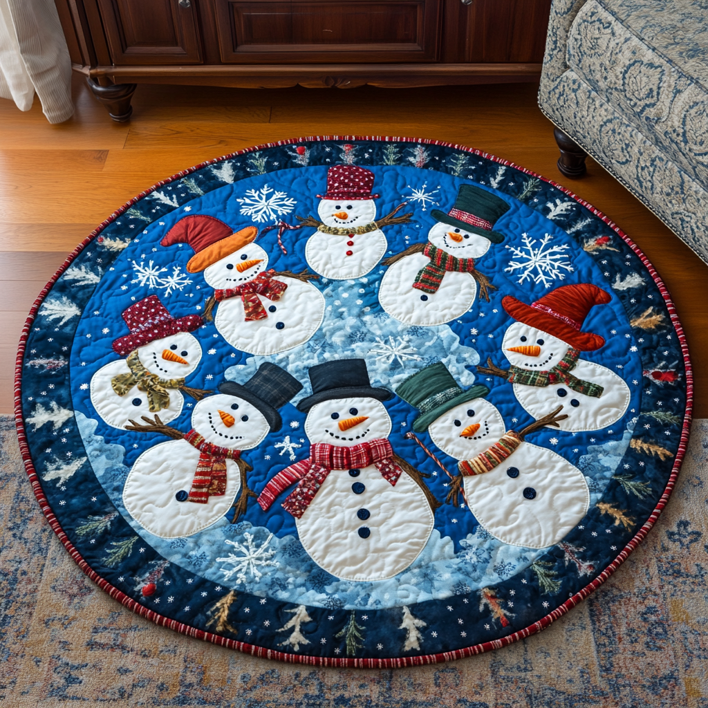 Evergreen Quilted Round Mat Home Entrance Decor Ideas Secret Santa Gifts