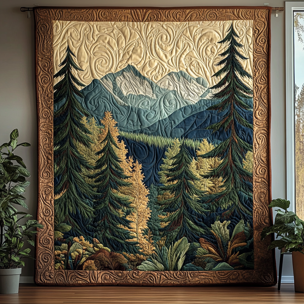 Evergreen Soul Quilted Blanket Best Throw Blanket Cool Gifts For Nature Lovers
