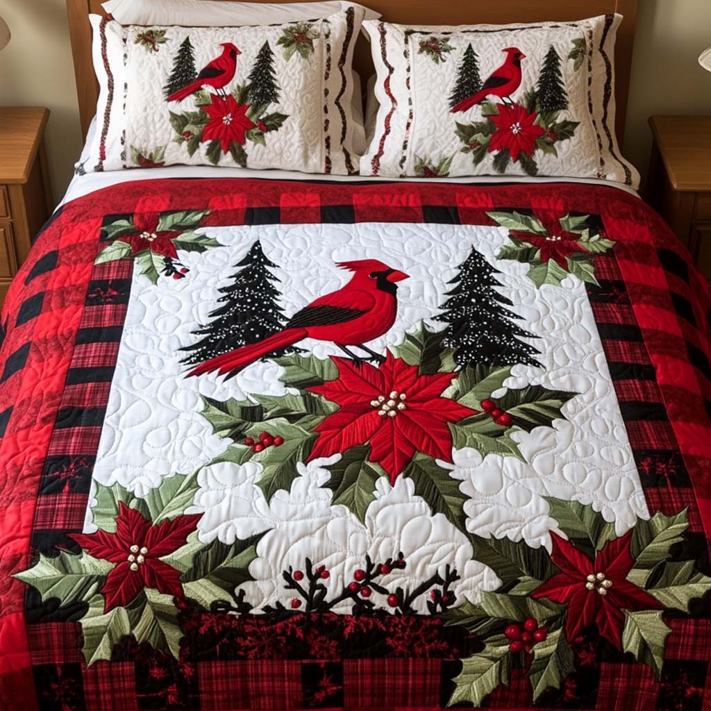 Evergreen Spirit Quilted Bedding Set Full Size Comforter Brother In Law Xmas Gifts