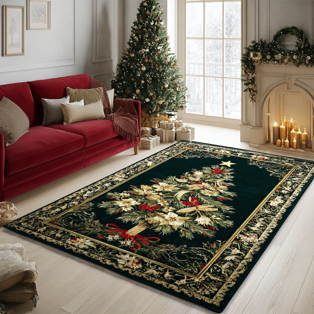 Evergreen Star Area Rug Door Entrance Decor Christmas Gifts For Mum From Daughter