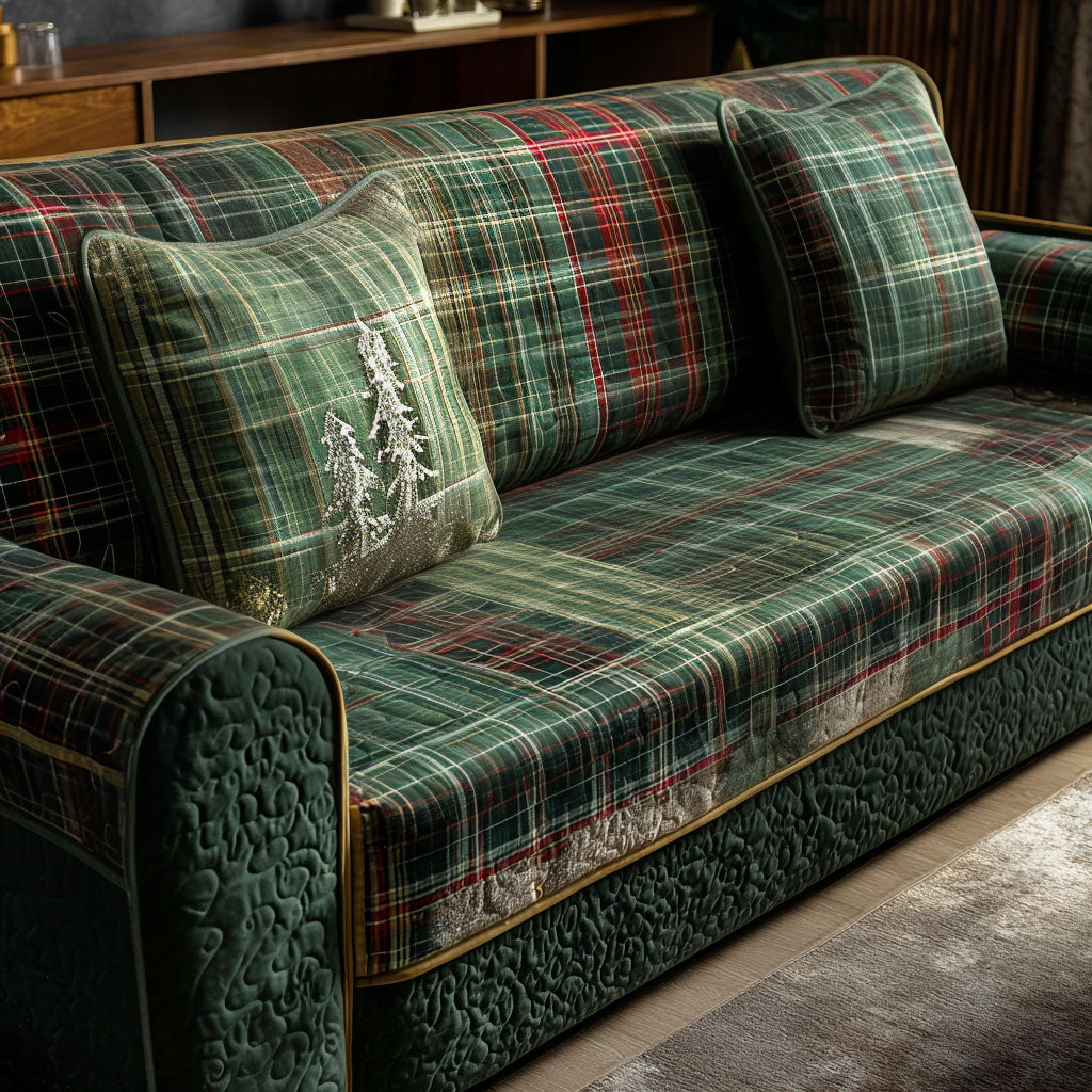 Evergreen Warmth Quilted Sofa Cover Christmas Living Decor Mother In Law Christmas Gift