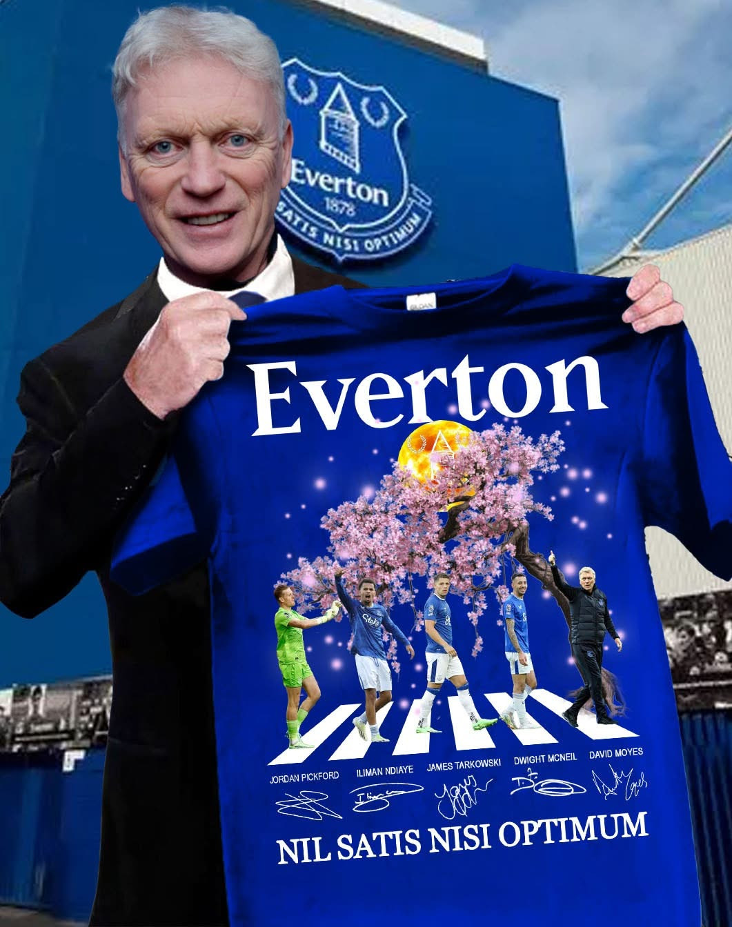Everton Nil Satis Nisi Optimum T-Shirt Everton FC Shirt Gift Ideas For Football Fans