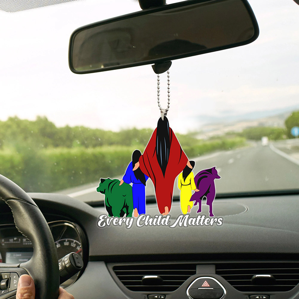 Every Child Matters Rear View Mirror Ornaments Canada Orange Day Car Ornament For Mirror