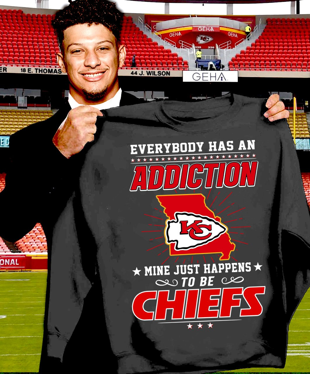 Everybody Has An Addiction Mine Just Happens To Be Chiefs T-Shirt Gifts For Chiefs Fans