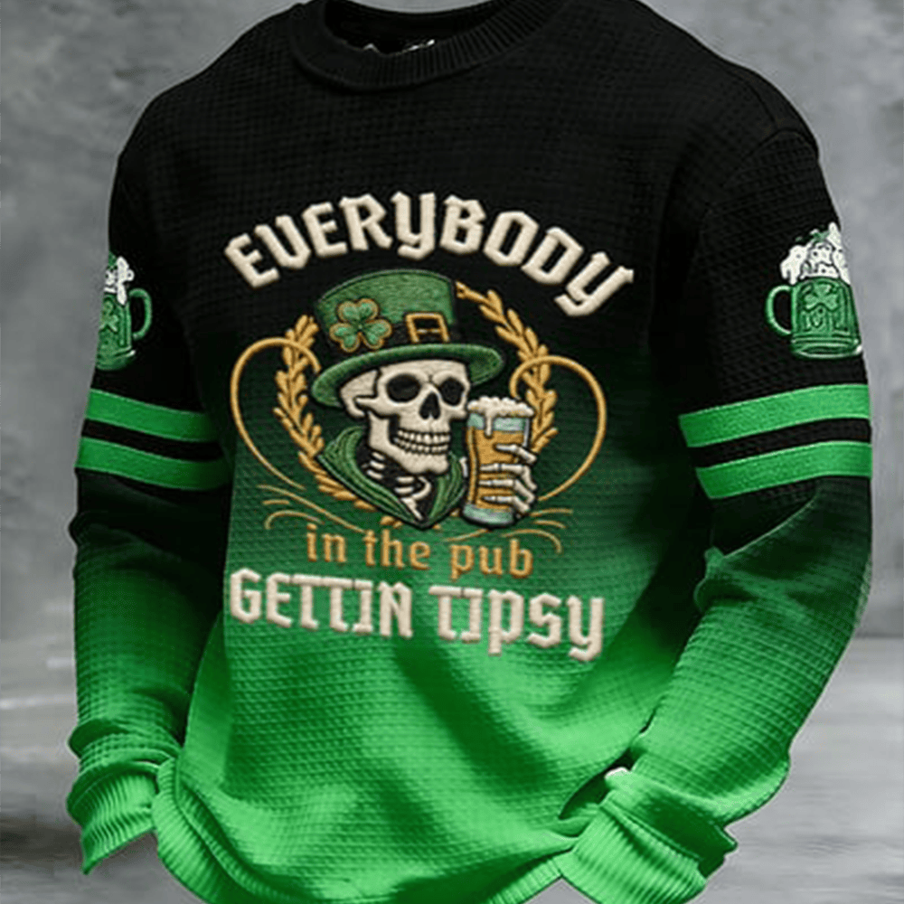 Everybody In The Pub Gettin Tipsy Long Sleeve Shirt St Patrick's Day Outfit Gift For Husband