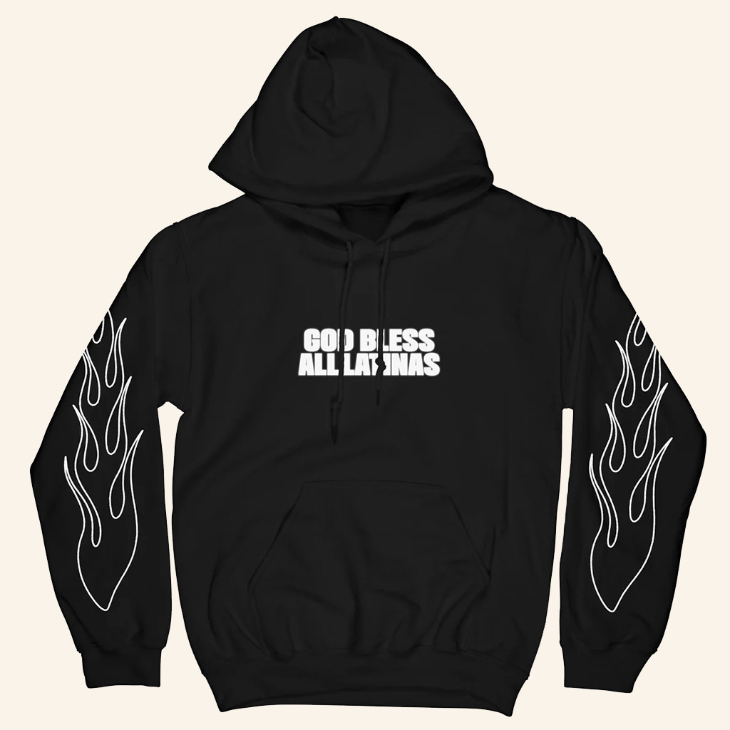 Everydaydays Merch God Bless All Latinas Flame Hoodie Christian Gifts For Mom Everydaydays Merch God Bless All Latinas Flame Hoodie Christian Gifts For Mom