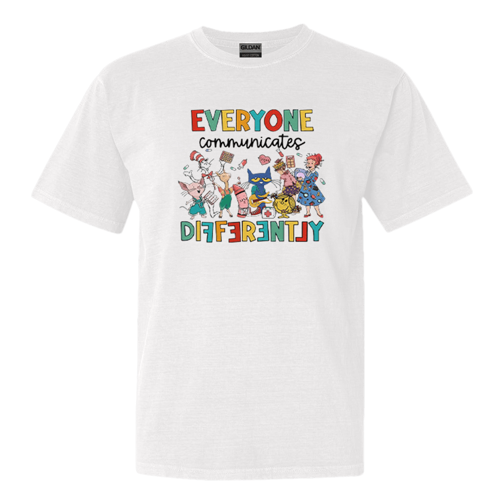 Everyone Communicates Differently Autism Awareness Shirt Funny Retro Gift for Him Everyone Communicates Differently Autism Awareness Shirt Funny Retro Gift for Him