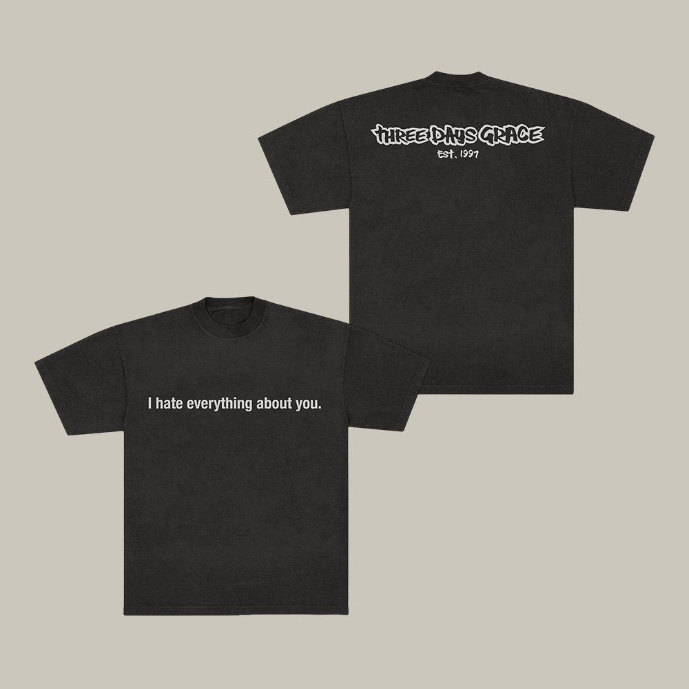 Everything About You Tour T-Shirt Three Days Grace Clothes Present Idea For Rock Music Fans