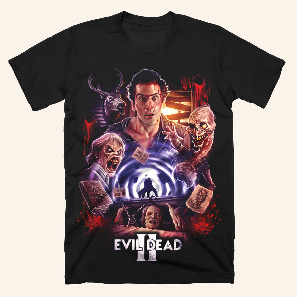 Evil Dead 2 Kiss Your Nerves Good-Bye T-Shirt Halloween Tees Gifts For Brother Evil Dead 2 Kiss Your Nerves Good-Bye T-Shirt Halloween Tees Gifts For Brother