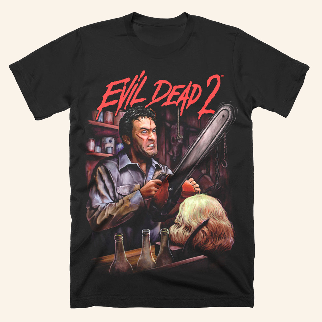 Evil Dead 2 Workshed T-Shirt Halloween Tee Shirts For Adults Gifts For Husband Evil Dead 2 Workshed T-Shirt Halloween Tee Shirts For Adults Gifts For Husband