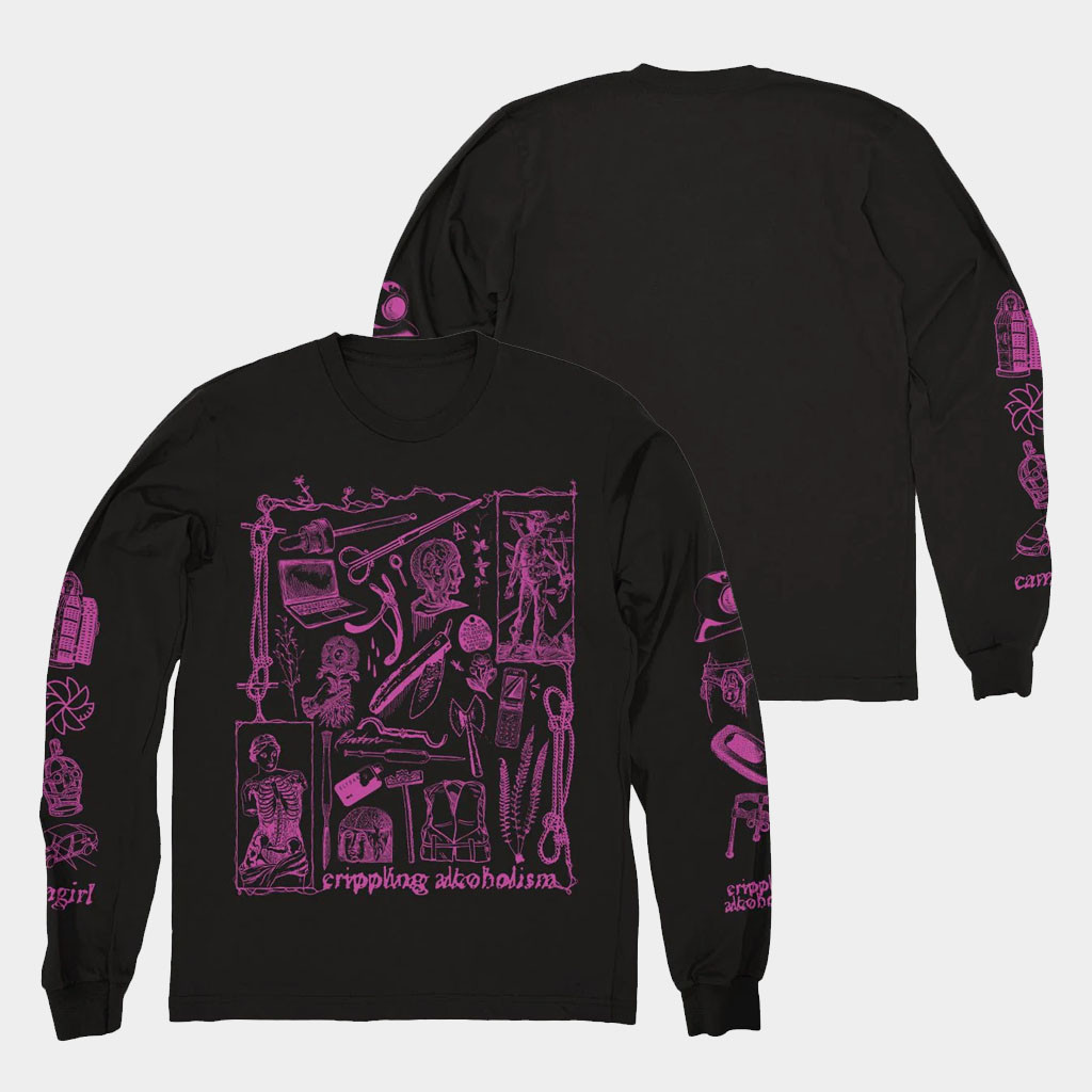 Evil Greed Merch 2026 Crippling Alcoholism Camgirl Long Sleeve T-Shirt Gifts For BFF