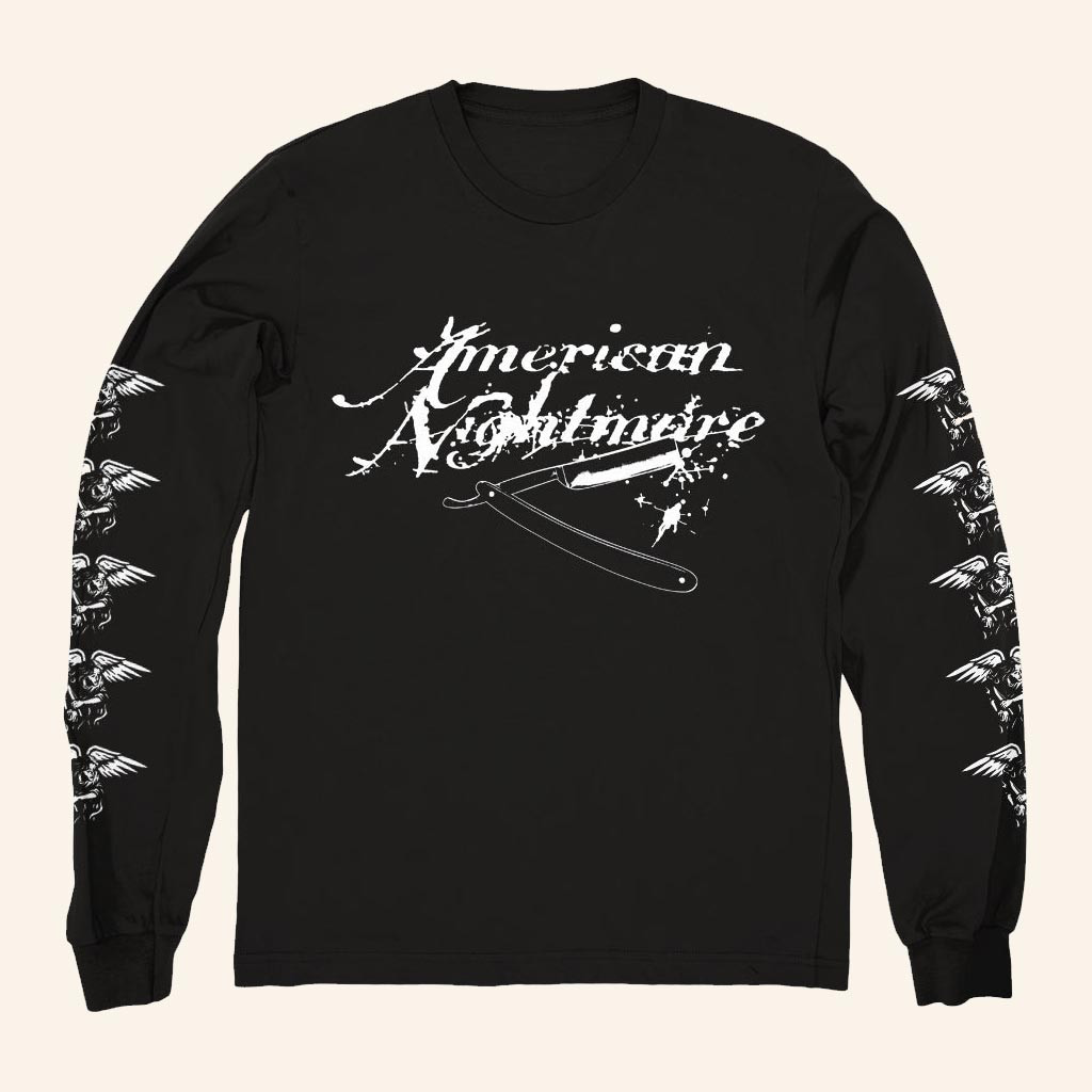 Evil Greed Merch American Nightmare Razor Logo Long Sleeve T-Shirt Birthday Gifts For Son