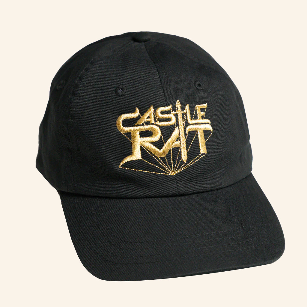 Evil Greed Merch Castle Rat Gold Logo Embroidered Hat Presents For Music Lovers