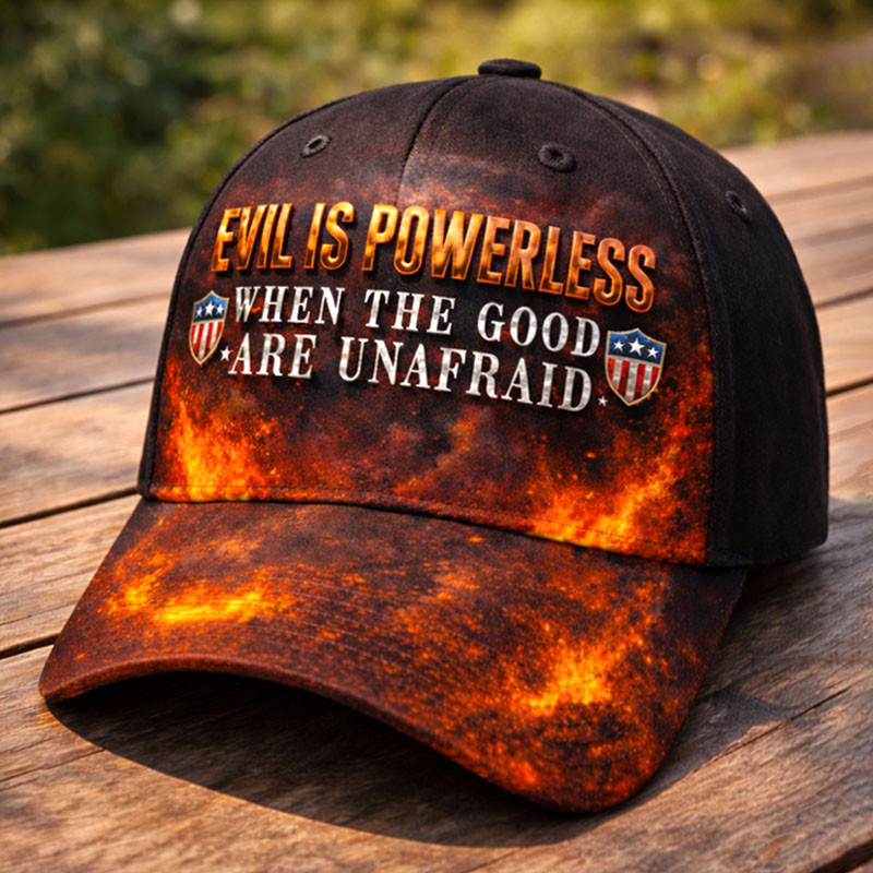 Evil Is Powerless When The Good Are Unafraid Vintage Hat Ronald Reagan Quote Cap Patriotic Gift