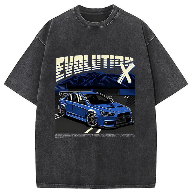 Evolution X Washed T-Shirt Soft Cotton Daily Wear Tee Gifts For Her Evolution X Washed T-Shirt Soft Cotton Daily Wear Tee Gifts For Her