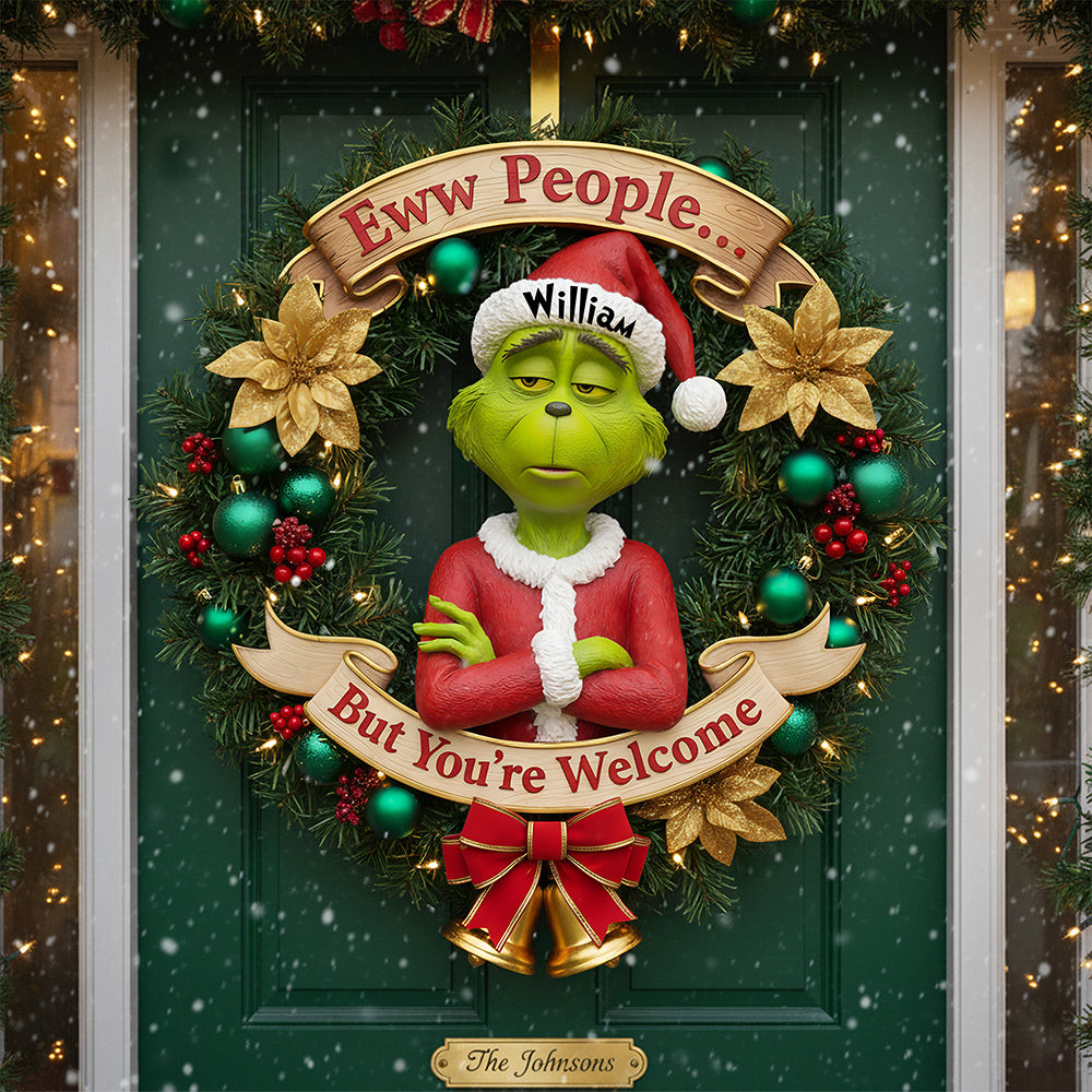Eww People...Christmas Wood Sign Personalized Funny Gifts - Unique Funny Christmas Gifts 2025