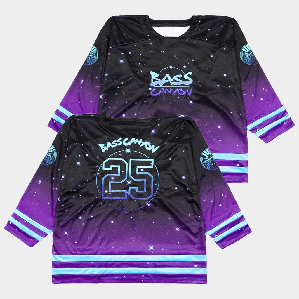 Excision Merch 25 Bass Canyon Hockey Jersey Blue Purple Good Gifts For DJ Fans