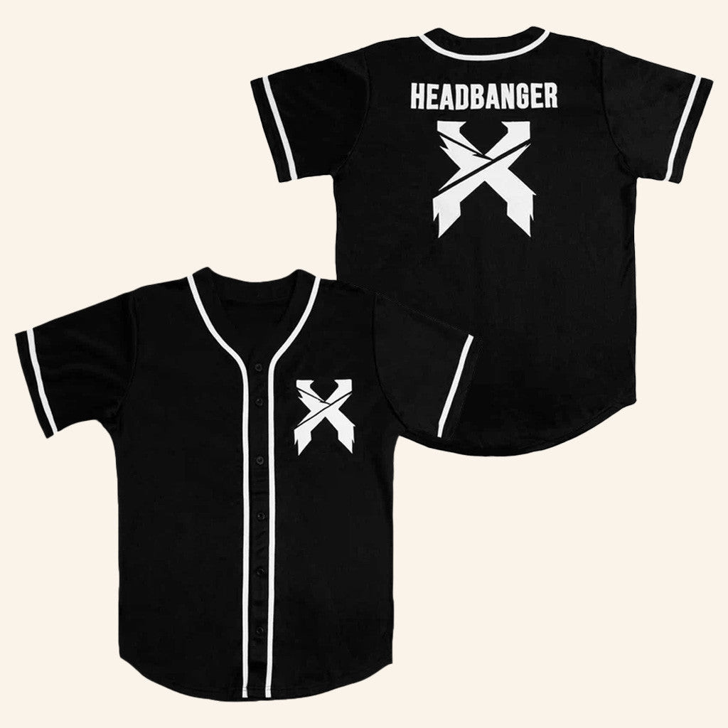 Excision Merch Excision Baseball Jersey Black White Gift Ideas For Him