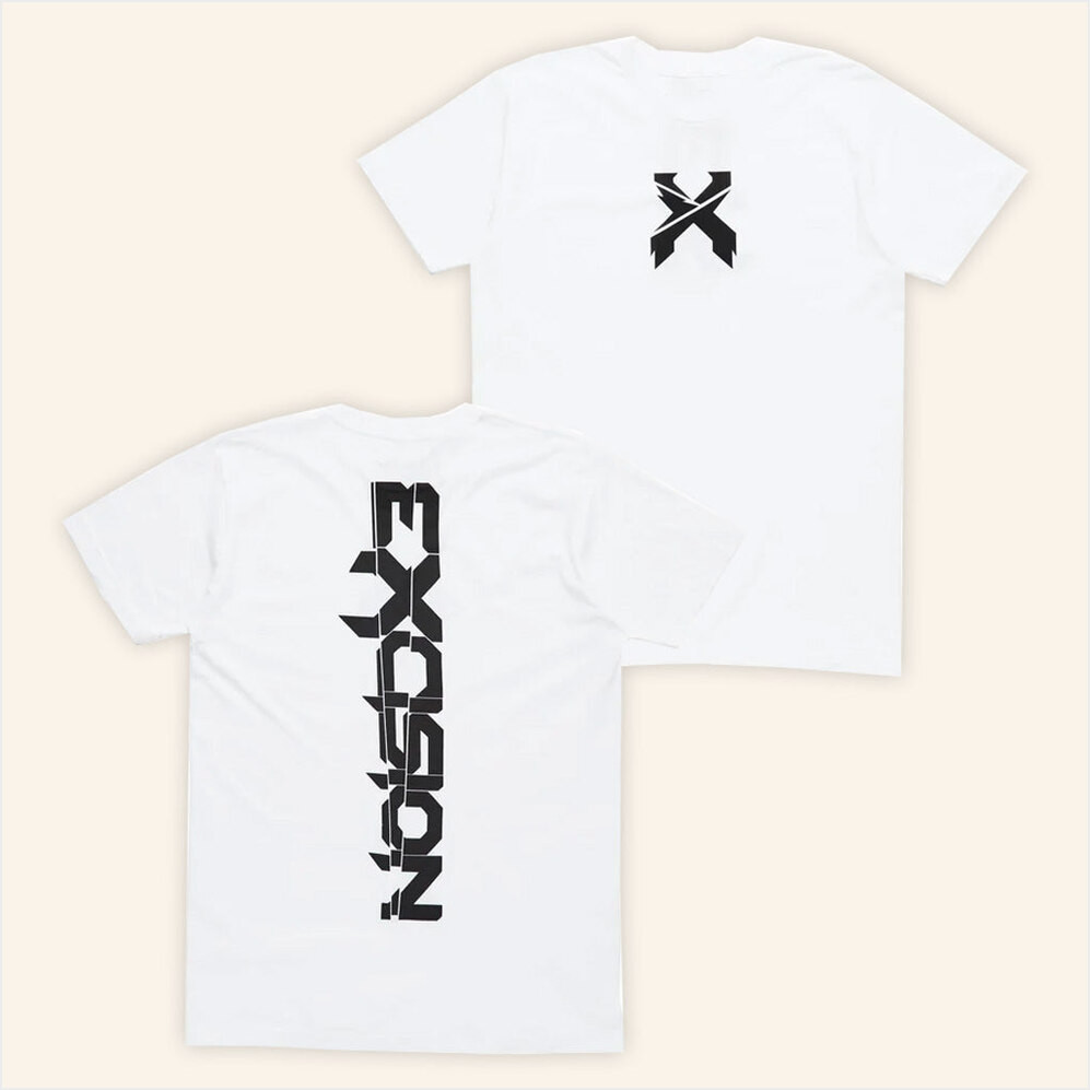 Excision Merch Excision Vertical Shirt White Gifts For Dudes Birthday Gifts For Best Friend