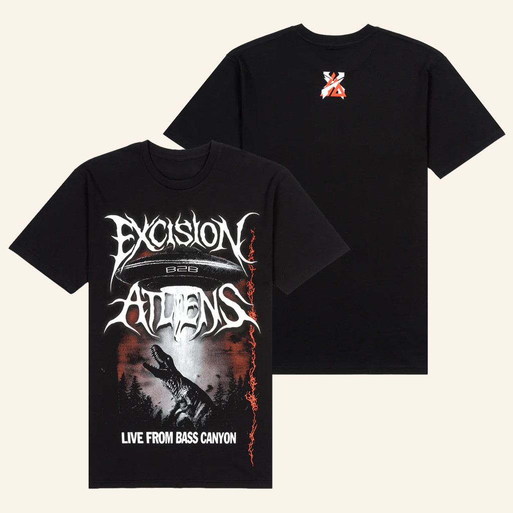 Excision Merch Excision X Atliens T-Shirt Live From Bass Canyon Shirt Gifts For DJ Fans