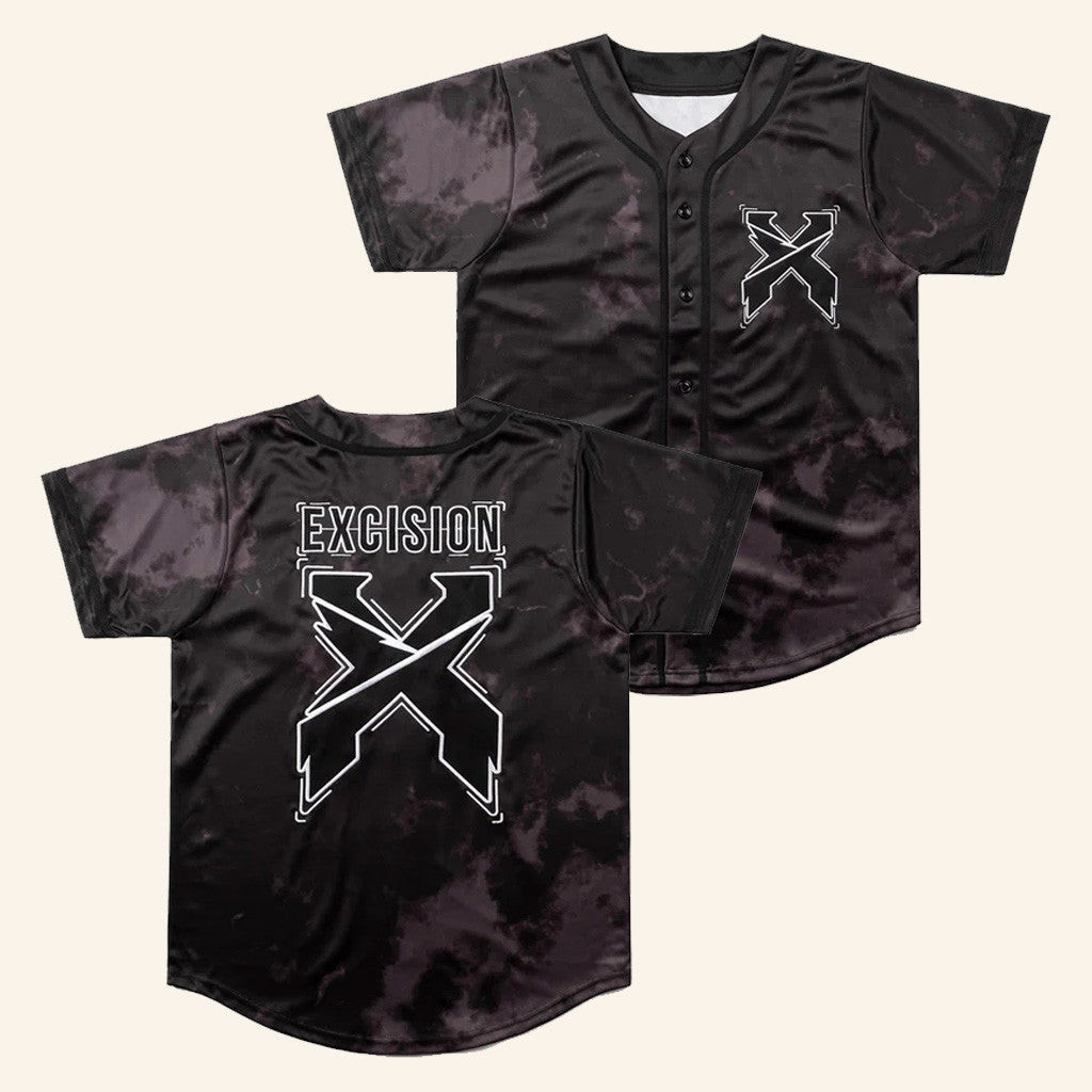 Excision Merch Headbanger Tie Dye Baseball Jersey Black Gifts For Friends Excision Merch Headbanger Tie Dye Baseball Jersey Black Gifts For Friends
