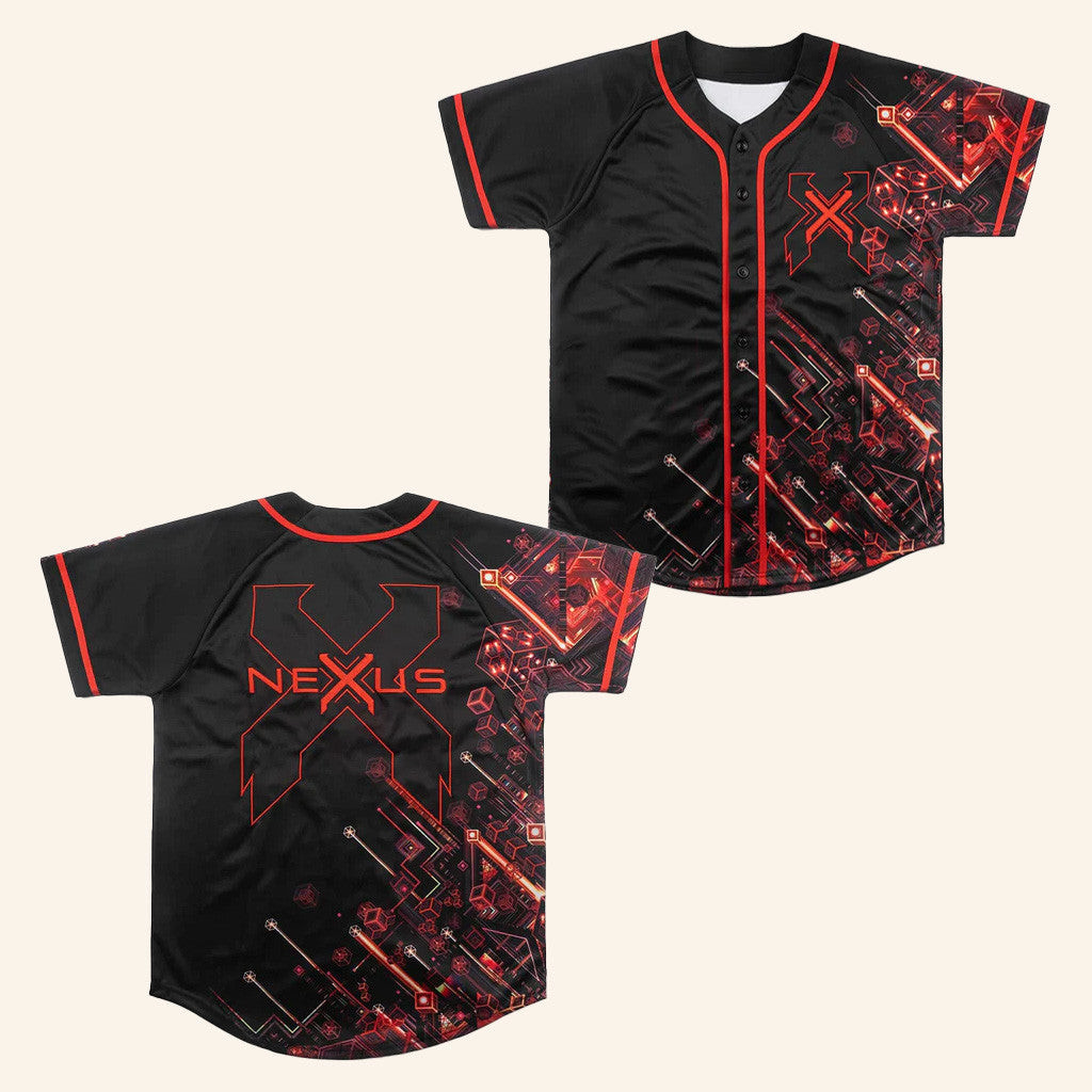 Excision Merch Nexus Tour Baseball Jersey Red Present For Husband