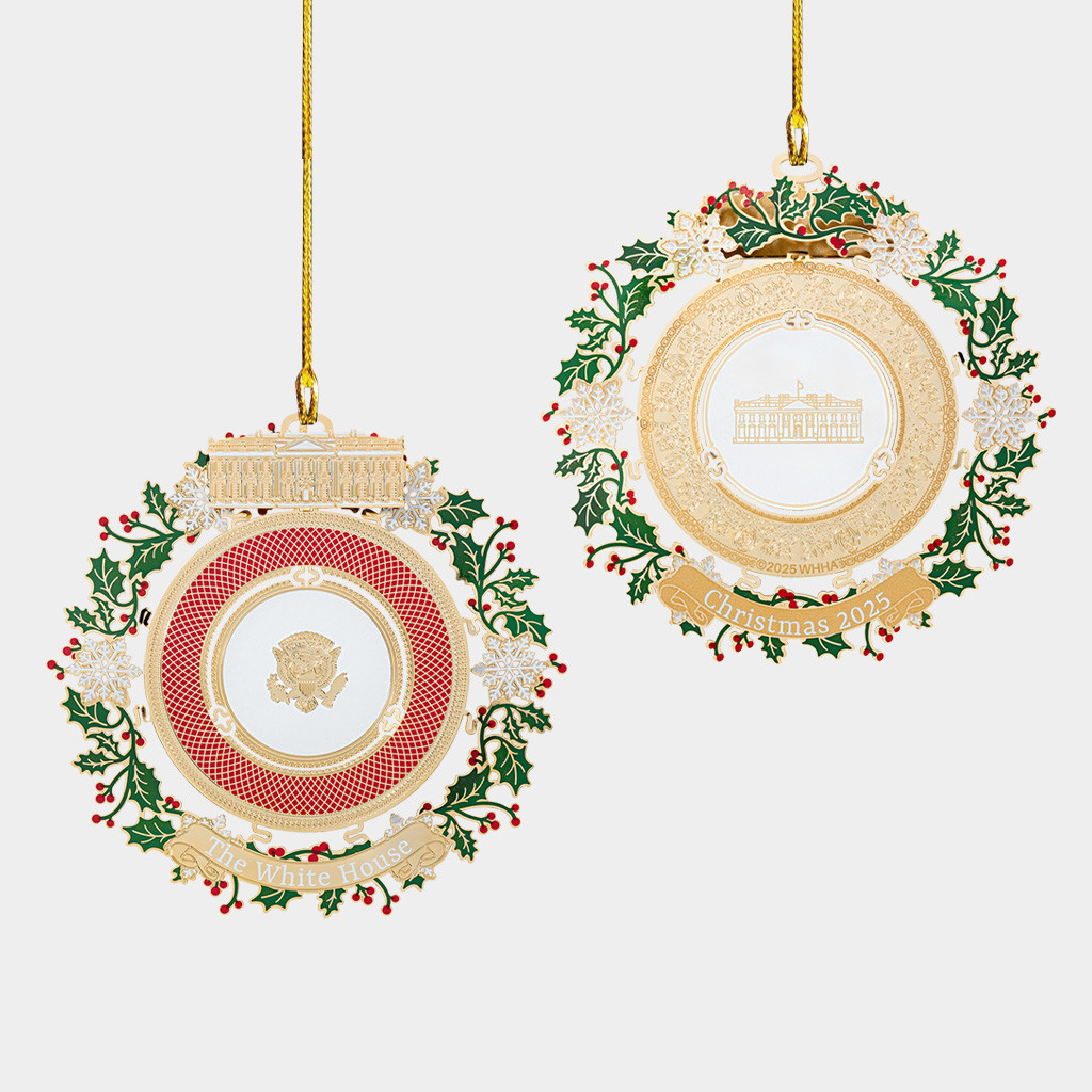 Exclusive 2025 White House Christmas Ornament White House Merch Patriotic Christmas Tree Decor