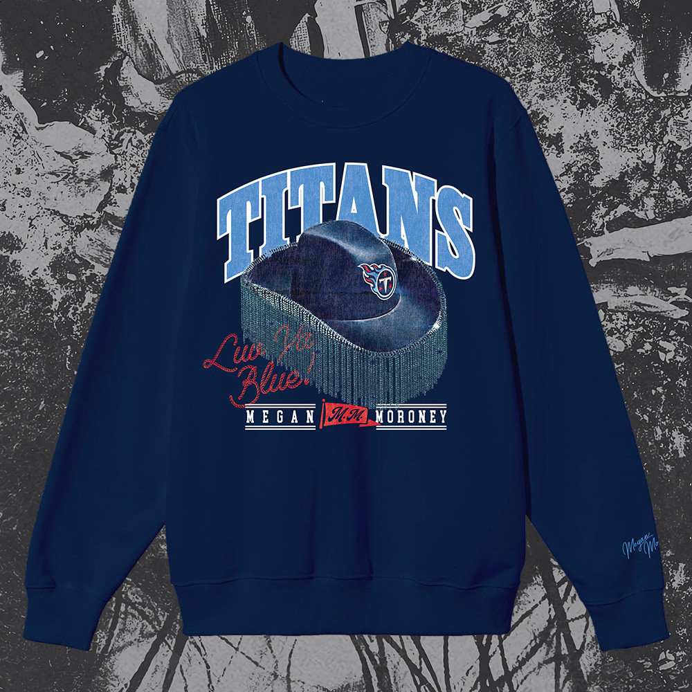 Exclusive Megan Moroney x Tennessee Titans Cowgirl Hat Sweatshirt Gifts For Music Fans