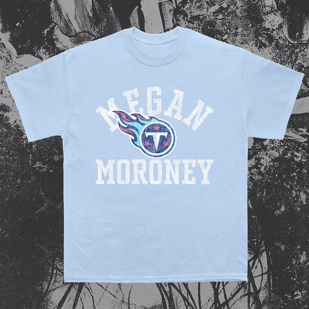 Exclusive Megan Moroney x Tennessee Titans Varsity Block T-Shirt Music Lover Gifts For Him