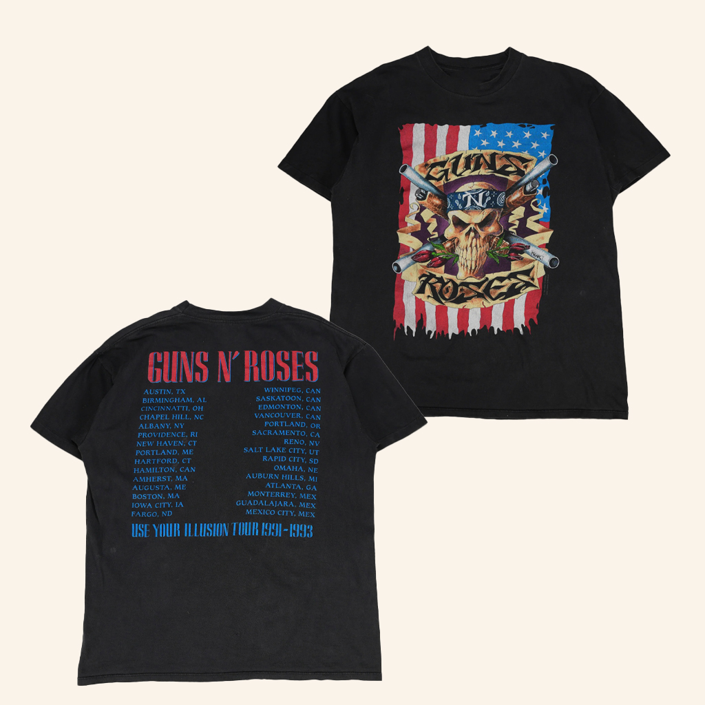 Exile Vintage Merch 1990S Guns NÃ¯Â¿Â½ Roses Use Your Illusion Tour T-Shirt Gifts For Father